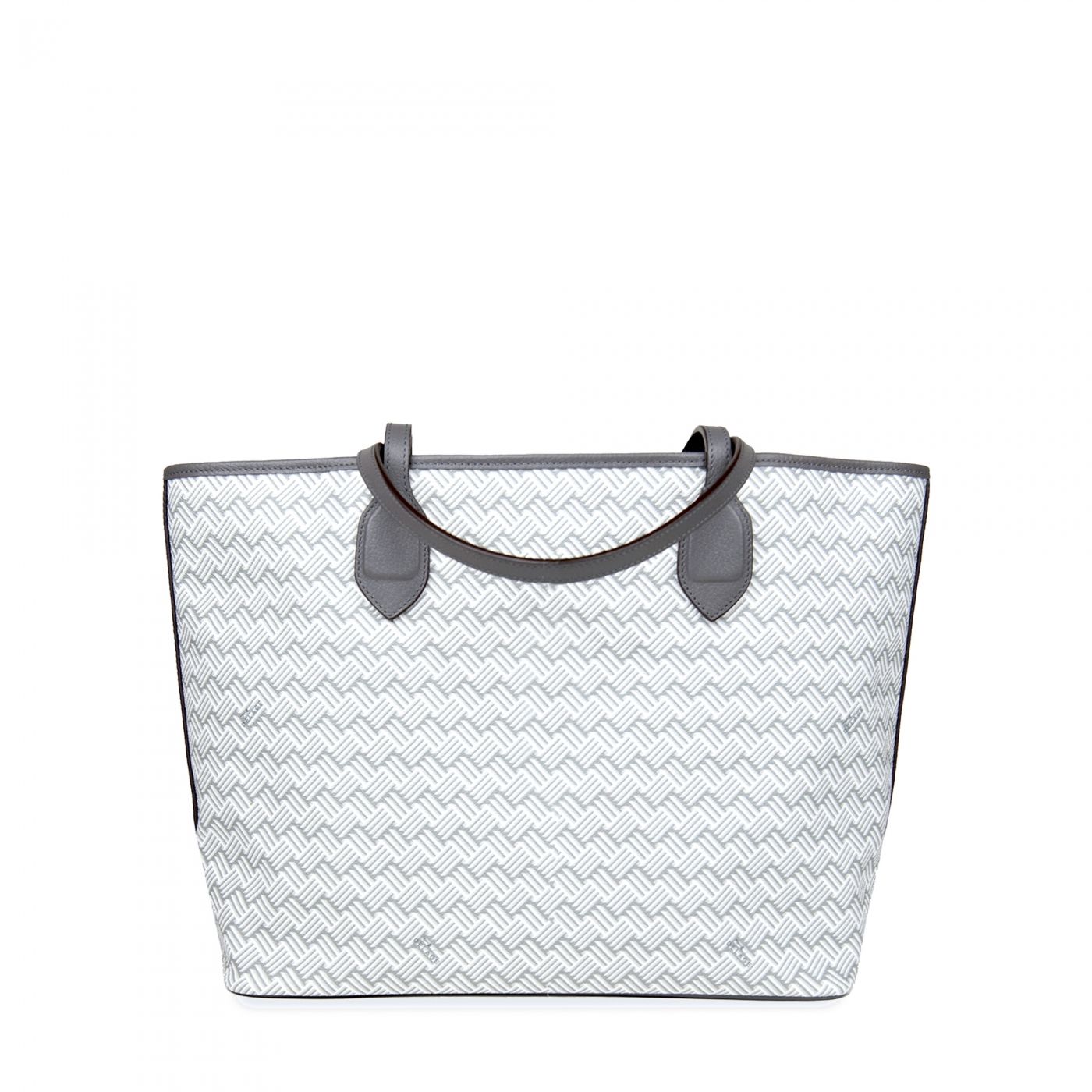Grey Luxury Tote Bag Coated Canvas and Grey Leather Lulu