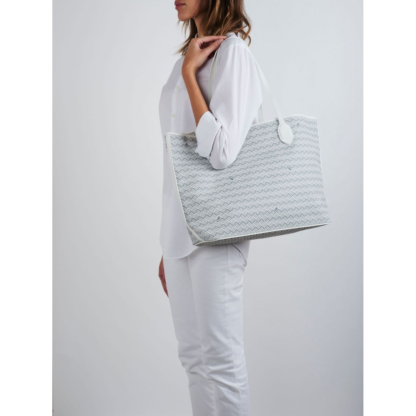 Luxury Tote Bag Coated Canvas and Leather Lulu